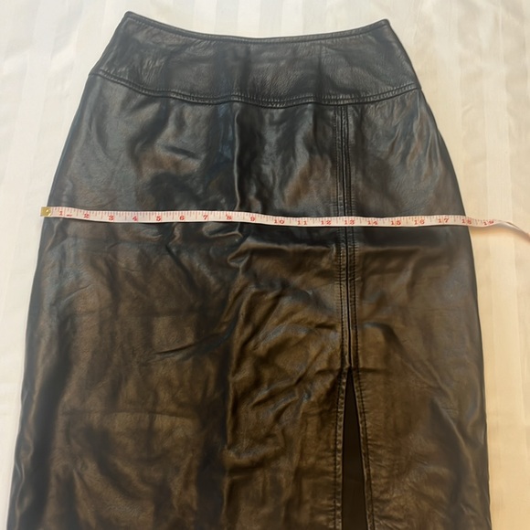 Damier leather pencil skirt - Picture 3 of 8